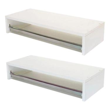 Imagem de Kit 2 Cabideiros De Parede Branco