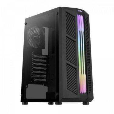 Imagem de Gabinete Gamer Aerocool Prime Preto Rgb Lateral Vidro