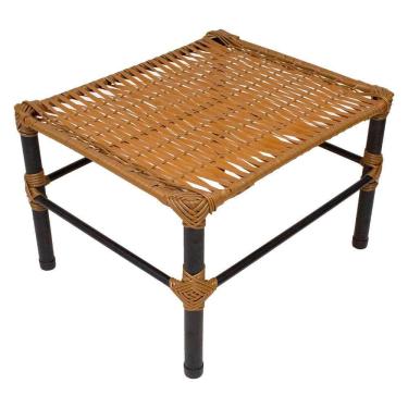 Imagem de Mesa De Centro Para área Externa Retangular Bela Em Fibra Sintética 60cm Acesse Móveis Caramelo