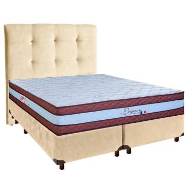 Imagem de Kit Cabeceira + Cama Box + Colchão Casal Molas Ensacadas Legaccy Paropas