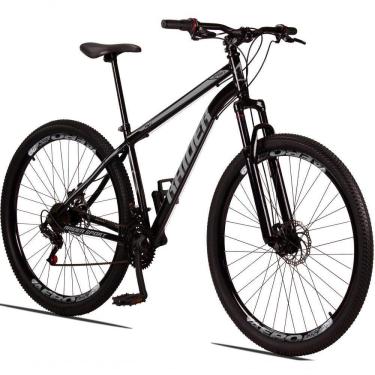 Imagem de Bicicleta 29 Raider Sport Aço 21M Freio a Disco c/ Suspensão Preto+cinza