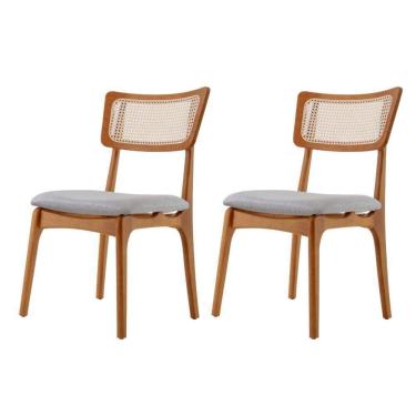 Imagem de Conjunto 2 Cadeiras De Madeira Viena Luna/cinamomo Imbuia