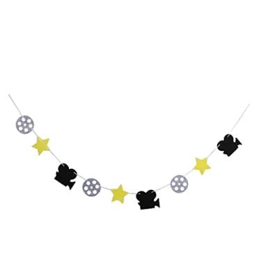 Imagem de barenx Faixa de guirlanda de feltro para decoração com padrão de estrela para festa