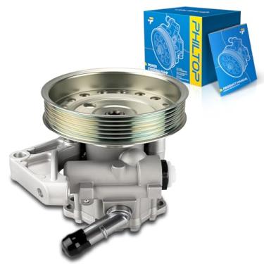 Imagem de PHILTOP Bomba de direção hidráulica 96398 com polia, adequada para 2007-2014 XC90 2.5/3.2L, 2008-2010 XC70; S80 3.0/3.2L; V70, 2008-2012 LR2, 2010 XC60, substitui OE 14401, 36000165, 36002257