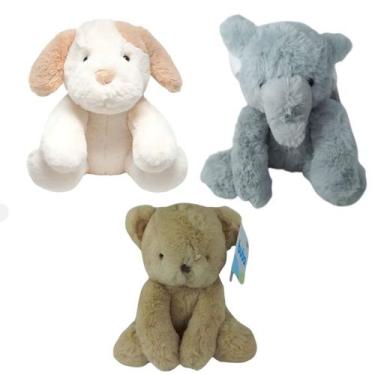 Imagem de Pelúcia Para Bebês Animais Huggy 20cm - Buba, Ursinho