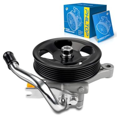 Imagem de PHILTOP Bomba de direção hidráulica 215180 com polia, adequada para Sedona 2006-2012, 2014, Entourage 2007-2008, substitui OE 215180, 21584, 2240, 3484, 3613, 3613C, 3804, 571104D2 00, 60 97PX, 6824