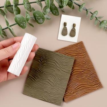 Imagem de Rolo de textura de argila de polímero, rolo de argila de polímero para fazer brincos (textura de lixa)