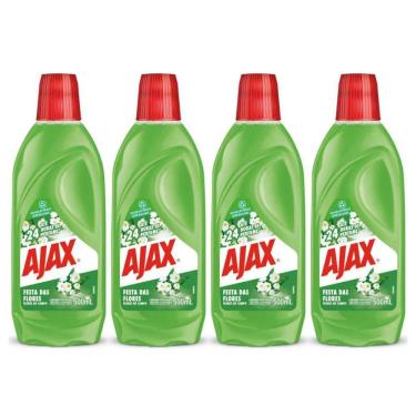 Imagem de Kit 4 Limpador Ajax Festa Das Flores - Flores Do Campo 500ml