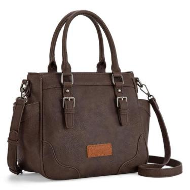 Imagem de Sacola Montana West Wrangler Coffee Vegan Leather Medium