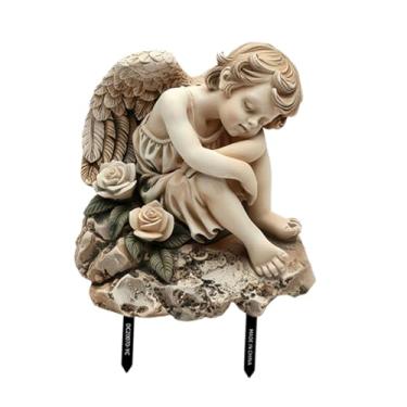 Imagem de FashionCha Estaca Decorativa de Jardim com Desenho de Elfa, Ideal para Vasos de Flores. Placa Plana 2D para Bonsai, Caminhos Externos E Ambientes Internos, Estilo B, Tamanho real