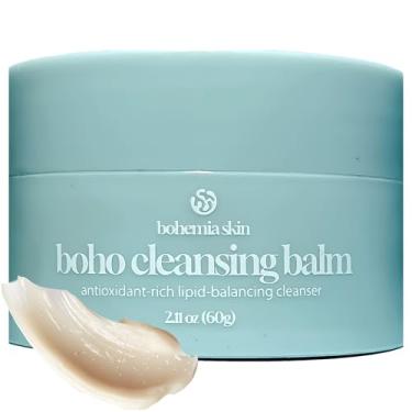 Imagem de BOHO Bálsamo de limpeza de pele – hidratante e hidratante para limpeza facial e removedor de maquiagem para todos os tipos de pele – Limpador natural de poros profundos com vitamina E e extratos