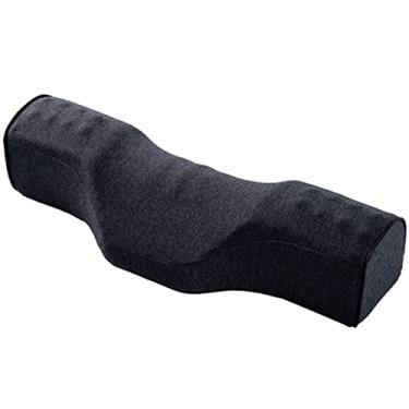 Imagem de SPXMQSS Almofada ergonômica lambe, travesseiro de pescoço com espuma de memória dorme lateral alivia o pescoço e a dor nos ombros, travesseiro ortopédico para dormir lateral reparação de correção de