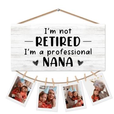 Imagem de CGBHW Porta-retrato Nana Gifts para parede, presentes de Natal, aniversário de netos, presente divertido de aposentadoria para avó, decoração de parede