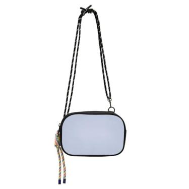Imagem de ODAWA Bolsa transversal masculina de alça longa Pansy com bolso com zíper e alça ajustável bolsa de viagem para mulheres, Periwinkle, One Size
