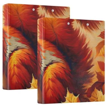 Imagem de Pasta para prancheta de folhas de outono e esquilo, 3 anéis redondos, organizador de fichário de 2,5 cm, 1 pacote