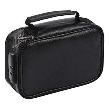 Imagem de Organizador de Sacola Documentos a Prova Fogo com Fechamento Zipper Código 3 Dígitos Bolsa para Dinheiro e Água Estojo Cartões Multicamadas Casa Escritório Viagens Passaporte Certificados