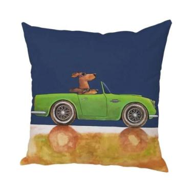 Imagem de Capa De Almofada Colorida Com Estampa De Cachorro De Desenho Animado P