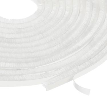 Imagem de Vedação de escova autoadesiva para remoção climática 1/10.2 cm x 9/81.3 cm x 5.0 m, tira de escova de porta para vedação de porta deslizante janela guarda-roupa, branca
