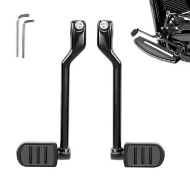 Imagem de Alavancas de mudança de dedo do pé do calcanhar cromadas adequadas para Harley Touring, Street Glide, Electra Glide, Road King, Road Glide 1988-2024, FL Softail 1986-2017, Trike 2008-2024 modelos