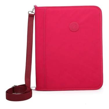 Imagem de Fichário Pasta A4 Kika Feminina Escola Com Argola e Zíper (Vermelho pink)