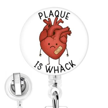 Imagem de A placa é um carretel de crachá maluco para dentistas e assistentes dentários - Clipe retrátil de crachá de serva para consultório odontológico