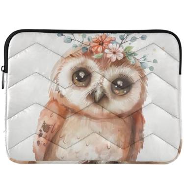 Imagem de Capa protetora para laptop com pintura de coruja fofa para MacBook Air 13, capa para notebook universal, 13 a 14 polegadas