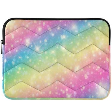 Imagem de Capa para notebook com glitter arco-íris universal de 13 a 14 polegadas linda capa para laptop para MacBook Pro 14 polegadas