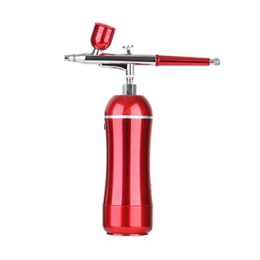 Imagem de Kit de aerógrafo sem fio compressor de alto PSI grande pistola de ação dupla de fluxo de ar para modelo de arte, pintura corporal, artista de maquiagem, unhas para carro, kit de pintura de ferramentas