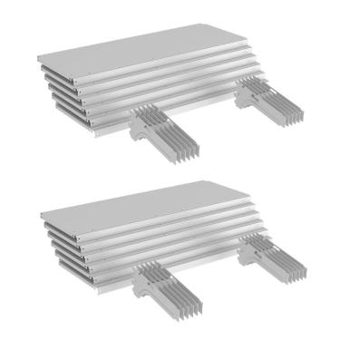 Imagem de Kit 12 Bandejas Gondola Ponta FIT 40 Branco 12X 30x78 Pe Bra