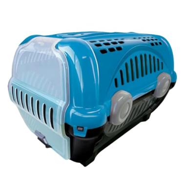 Imagem de caixa de transporte Luxo Pet N2 e N3 para cachorro Gato pássaros resistente desmontável pet(AZUL,(N°2) C47 X L34,5 X A30,5)