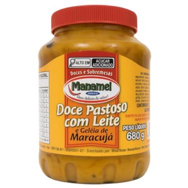Imagem de Manamel Doce Pastoso com Maracuja Cremoso 680g Pote de Plástico Tampa Rosqueável Para Café da Manhã Recheio e Cobertura de Bolos