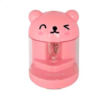 Imagem de Apontador De Lápis Elétrico Ursinho Prático e Seguro (Rosa)
