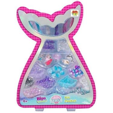 Imagem de Kit Miçangas para Bijuterias Biju Collection Sereia Pocket DM TOYS DMT