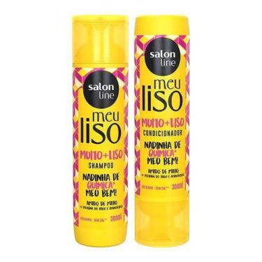 Imagem de Shampoo Condic Meu Liso muito+liso Amido Milho Salon Line
