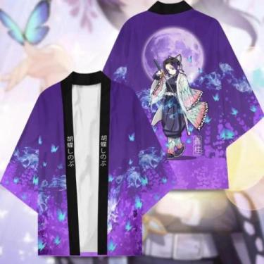 Imagem de Cardigan Unissex De Anime Japonês, Kimono De Verão, Traje Tradicional 