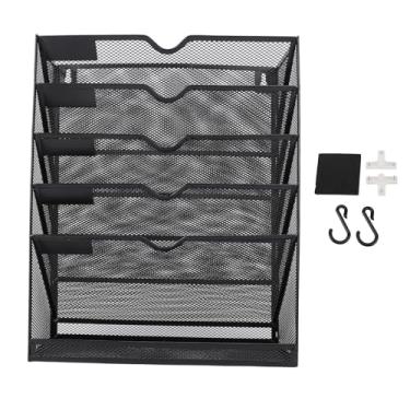 Imagem de Garosa Organizador de Arquivo de Parede, Suporte de Pasta de Arquivo Pendurado de Malha de 6 Camadas Com Slot de Etiqueta para Organização de Papel de Correio, Escritório Em Casa