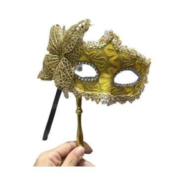 Imagem de Máscara De Halloween Para Mulheres Com Bastão De Apoio, Acessórios De 