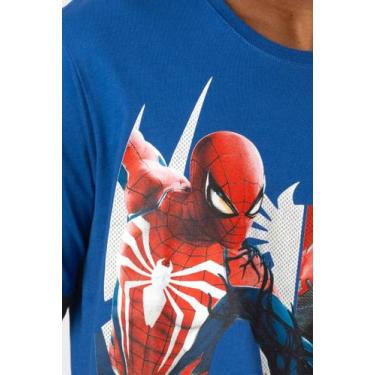 Imagem de Camiseta Marvel Homem Aranha Comics, PP, Azul, Unissex