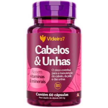 Imagem de CABELOS E UNHAS RICO EM VITAMINAS E MINERAIS 60 CÁPSULAS – VIDEIRA7-Unissex