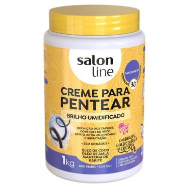 Imagem de Creme Para Pentear Brilho Umidificado Salon Line 1kg