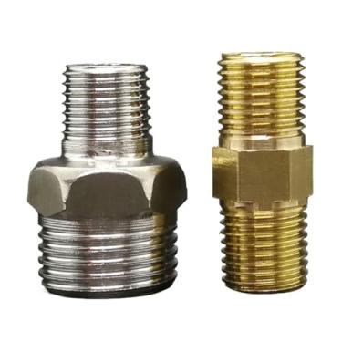 Imagem de Adaptador de acoplador rápido de encaixe de bico sextavado de latão 1/20.3 cm 1/10.2 cm BSP macho para rosca macho água óleo gás placa conector com níquel (DN10 BSP)