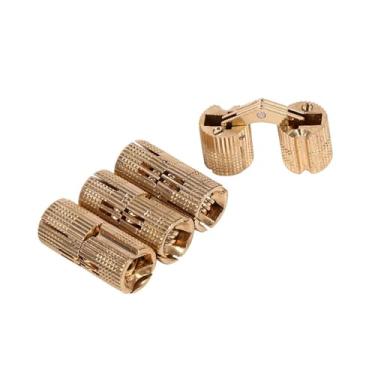 Imagem de Naroote Dobradiça de Cobre Resistente Invisível, ângulo de Abertura de 180 °, 4 Unidades, para Bancadas de Armário, 10/12/14/16mm (12mm)