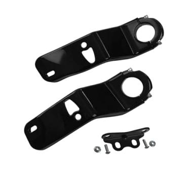 Imagem de Kit de suporte de carenagem frontal compatível com 2025-2022 Davidson Low Rider ST FXLRST, suporte de montagem de carenagem frontal preto