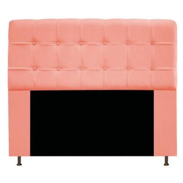 Imagem de Cabeceira Estofada Mel 195 cm King Size Com Botonê Suede Coral - Doce 