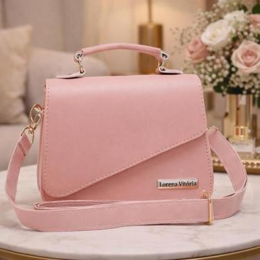 Imagem de Bolsa Pequena Feminina Transversal e de Mao - MH Bolsas, Rose