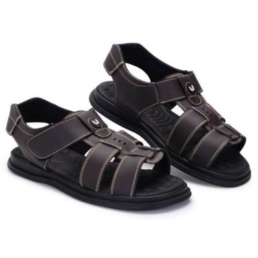 Imagem de Sandália Franciscana Masculina Chinelo Para Idoso Confortável Ajustáve