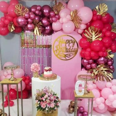 Imagem de Balão Colorido Tamanho 9 Liso Bexiga Aniversário 100un Festa - Santa C