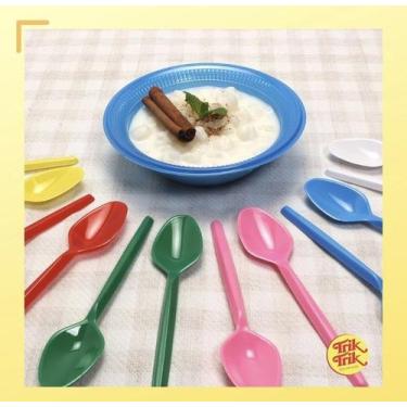 Imagem de Talheres descartáveis para sobremesa - 50 un Cores Lindas - TrikTrik, 