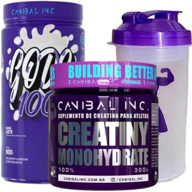Imagem de Kit Gods Whey 900g + Creatina Monohidrata 300g Sabor Leite - CANIBAL I
