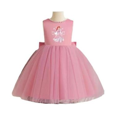 Imagem de Vestido De Tule Com Laço Para Meninas Princesas, Elegante Vestido De D